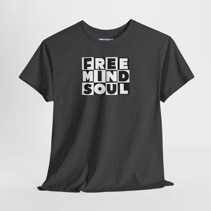 FREE MIND SOUL Unisex Heavy Cotton Tee