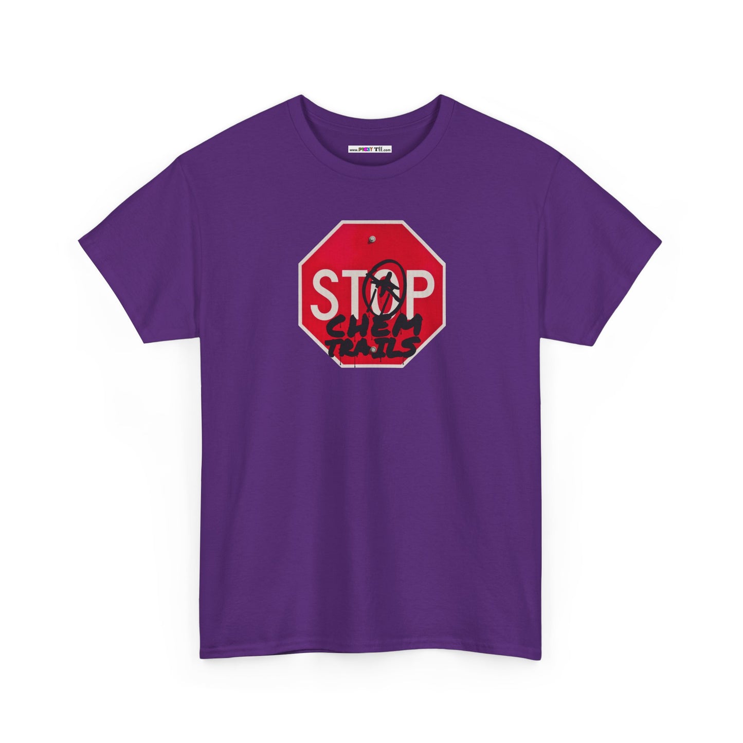 STOP chem trails Unisex Heavy Cotton Tee