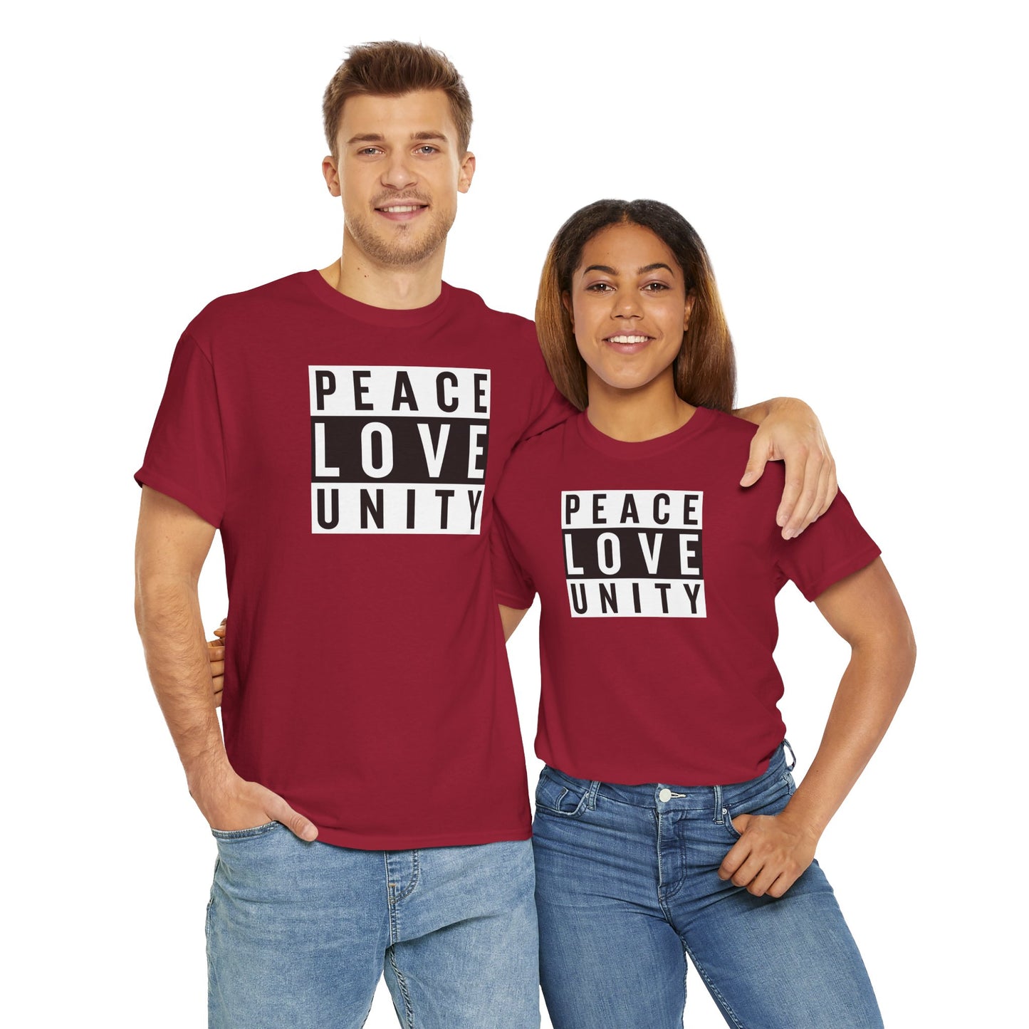 PEACELOVEUNITY Unisex Heavy Cotton Tee