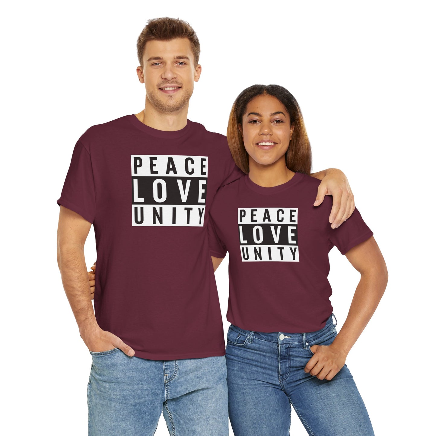 PEACELOVEUNITY Unisex Heavy Cotton Tee
