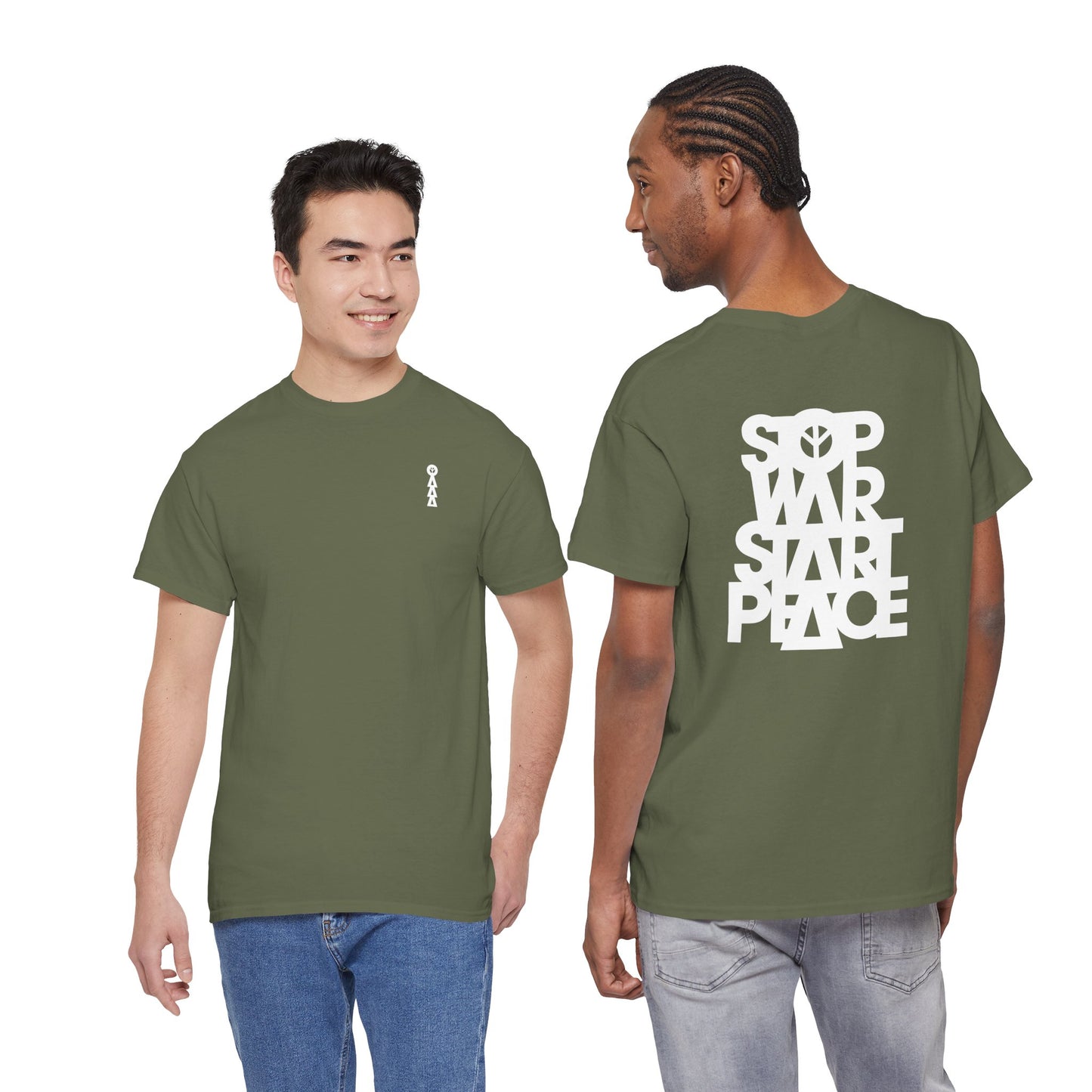 STOP WAR START PEACE Unisex Heavy Cotton Tee