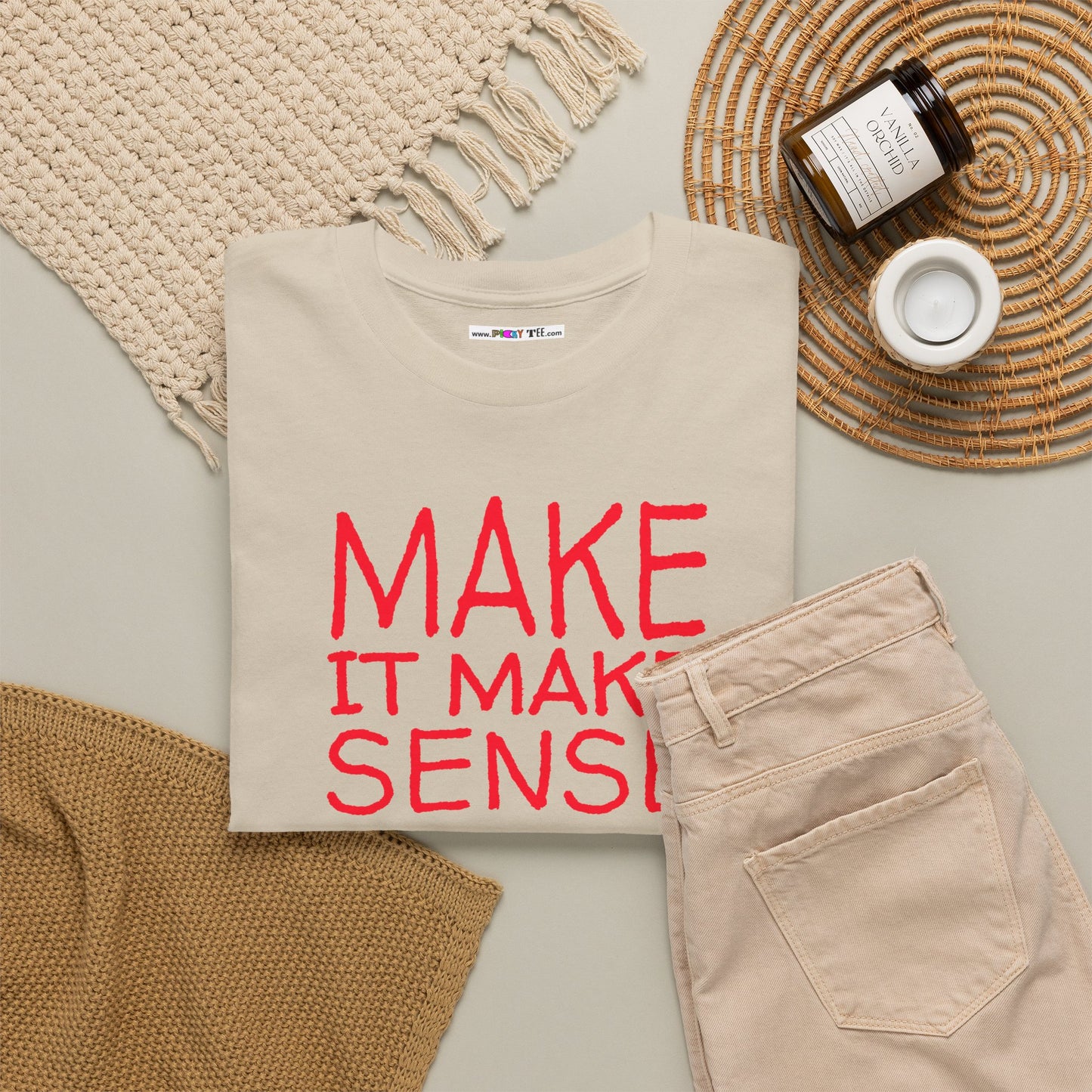 MAKE IT MAKE SENSE Unisex Heavy Cotton Tee