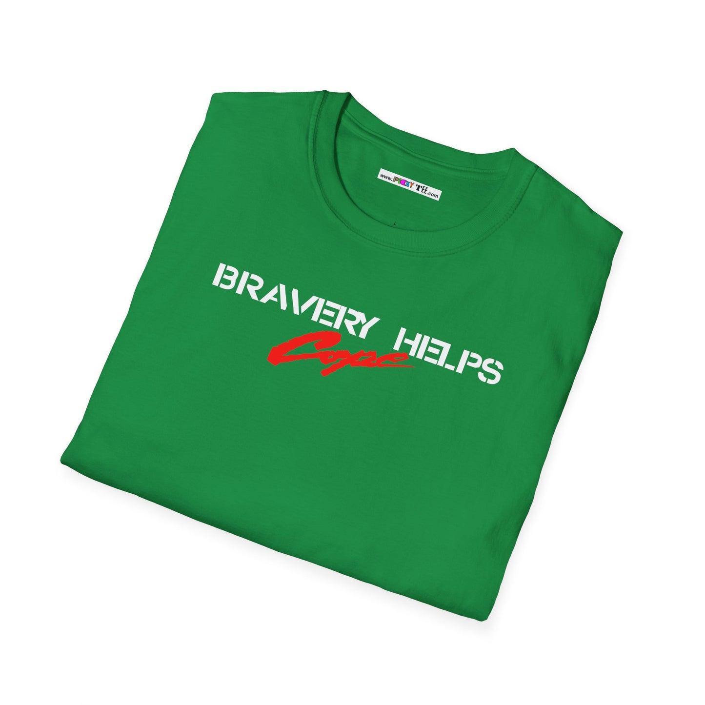 BRAVERY HELPS COPE Unisex Softstyle 100% Cotton T-Shirt