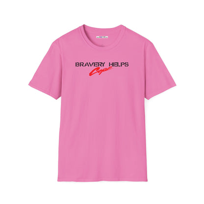 BRAVERY HELPS COPE Unisex Softstyle 100% Cotton T-Shirt