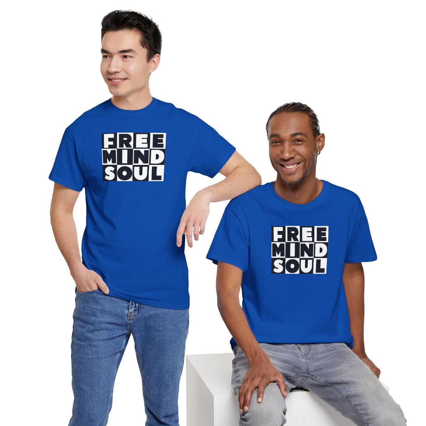 FREE MIND SOUL Unisex Heavy Cotton Tee