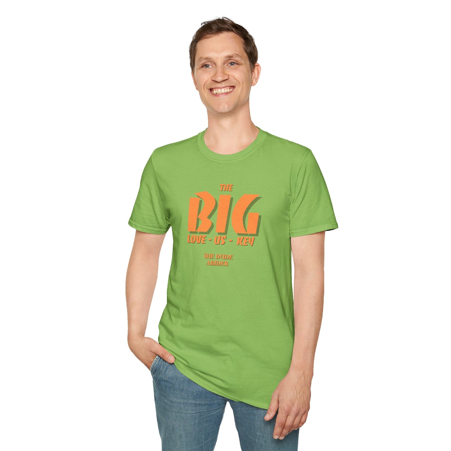 THE BIG LOVE-US-KEY Unisex Softstyle 100% Cotton T-Shirt