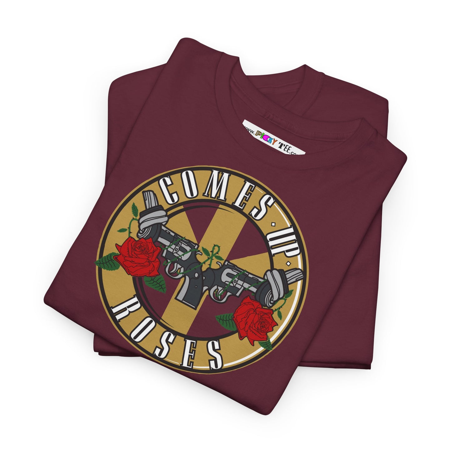 COMES UP ROSES Unisex Heavy Cotton Tee