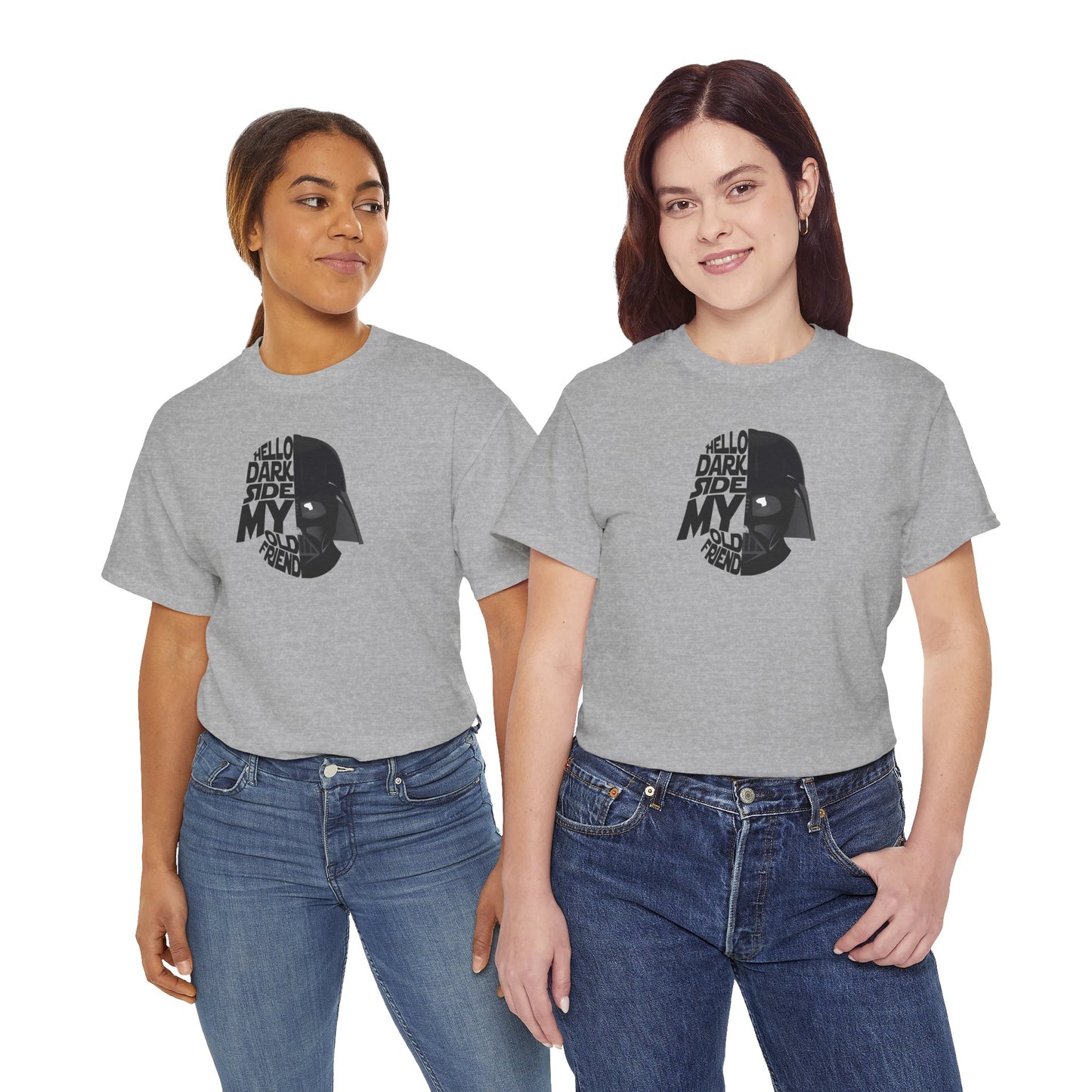 HELLO DARKSIDE MY OLD FRIEND Unisex Heavy Cotton Tee