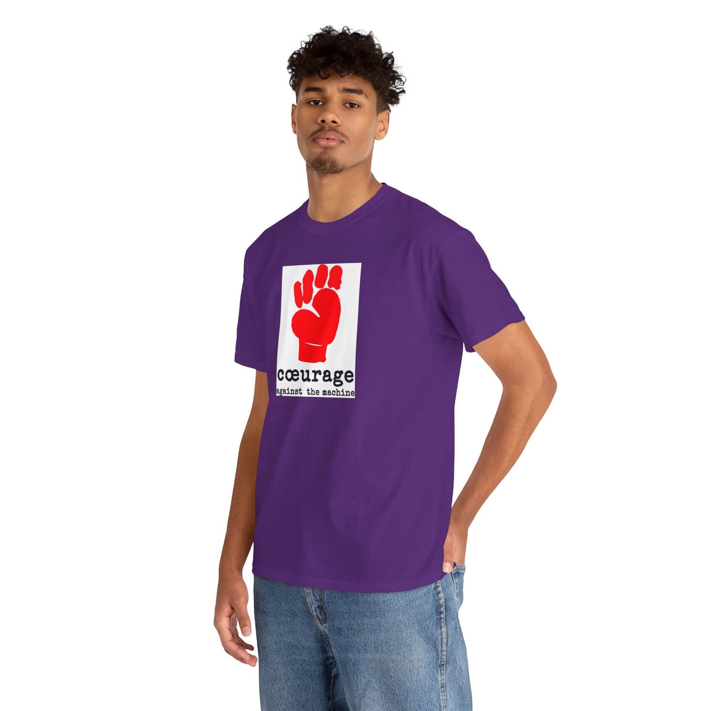 cœurage against the machine Unisex Heavy Cotton Tee