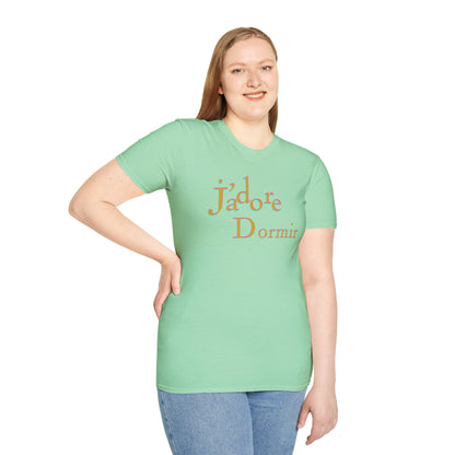 J'adore Dormir Unisex Softstyle 100% Cotton T-Shirt