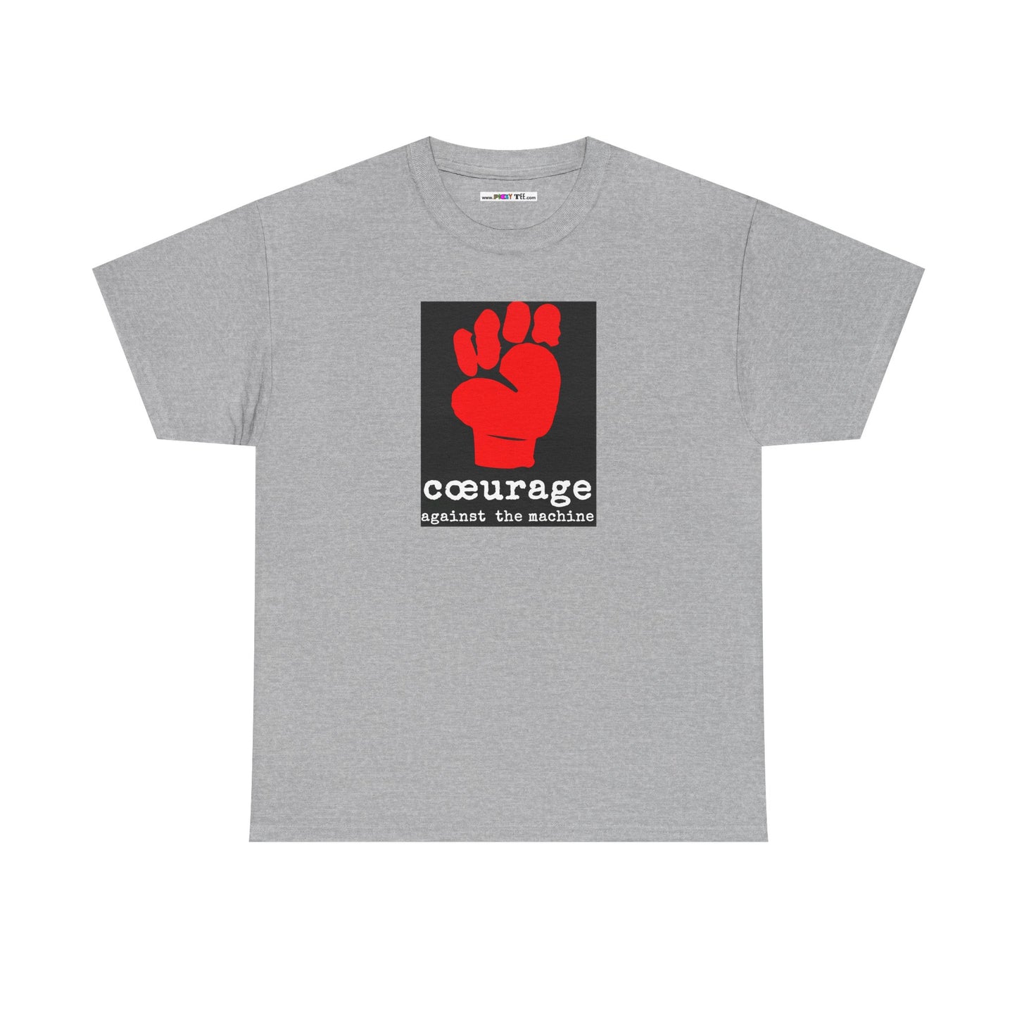 cœurage against the machine Unisex Heavy Cotton Tee