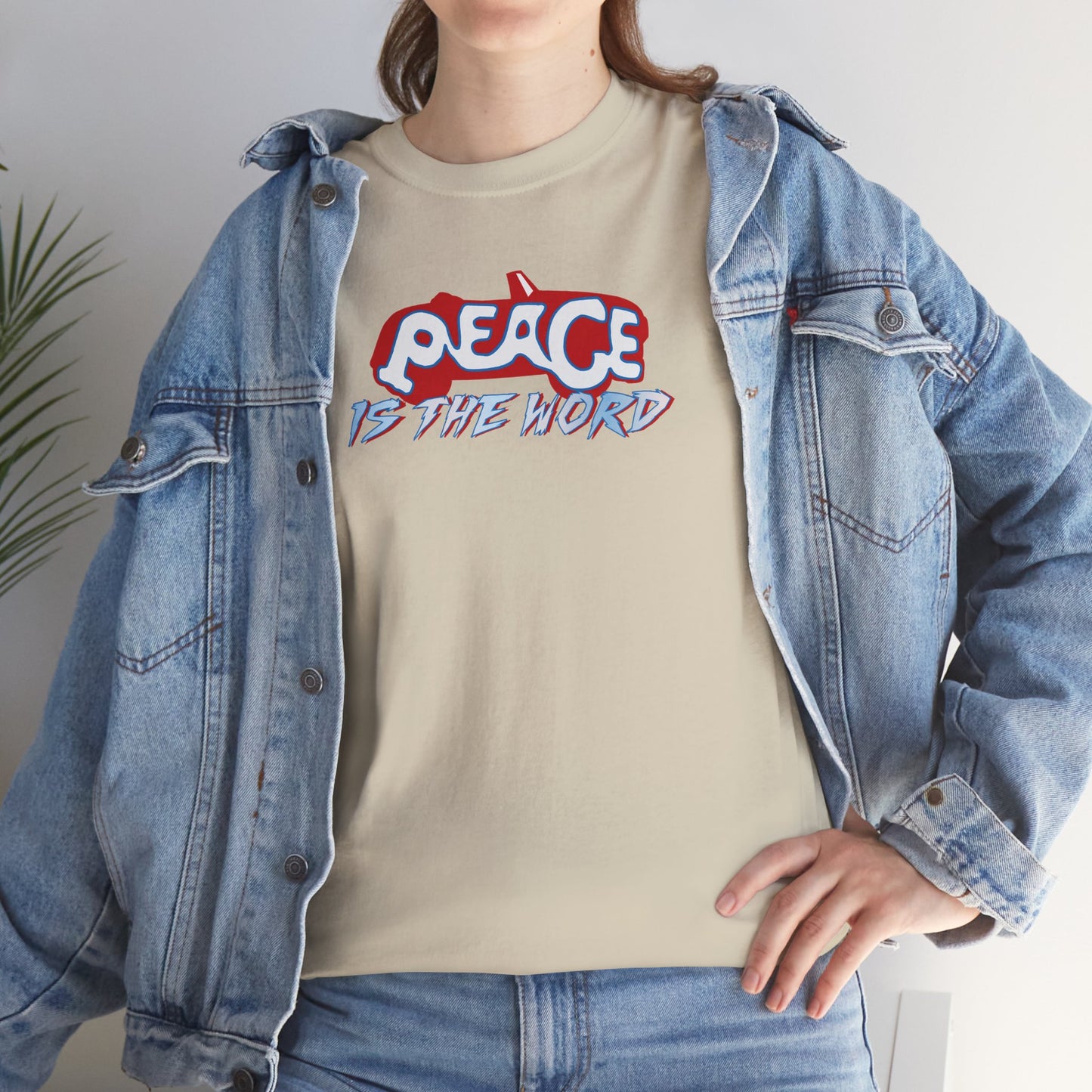 PEACE IS THE WORD Unisex Heavy Cotton Tee