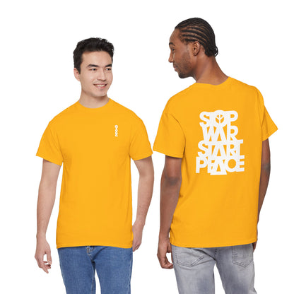 STOP WAR START PEACE Unisex Heavy Cotton Tee