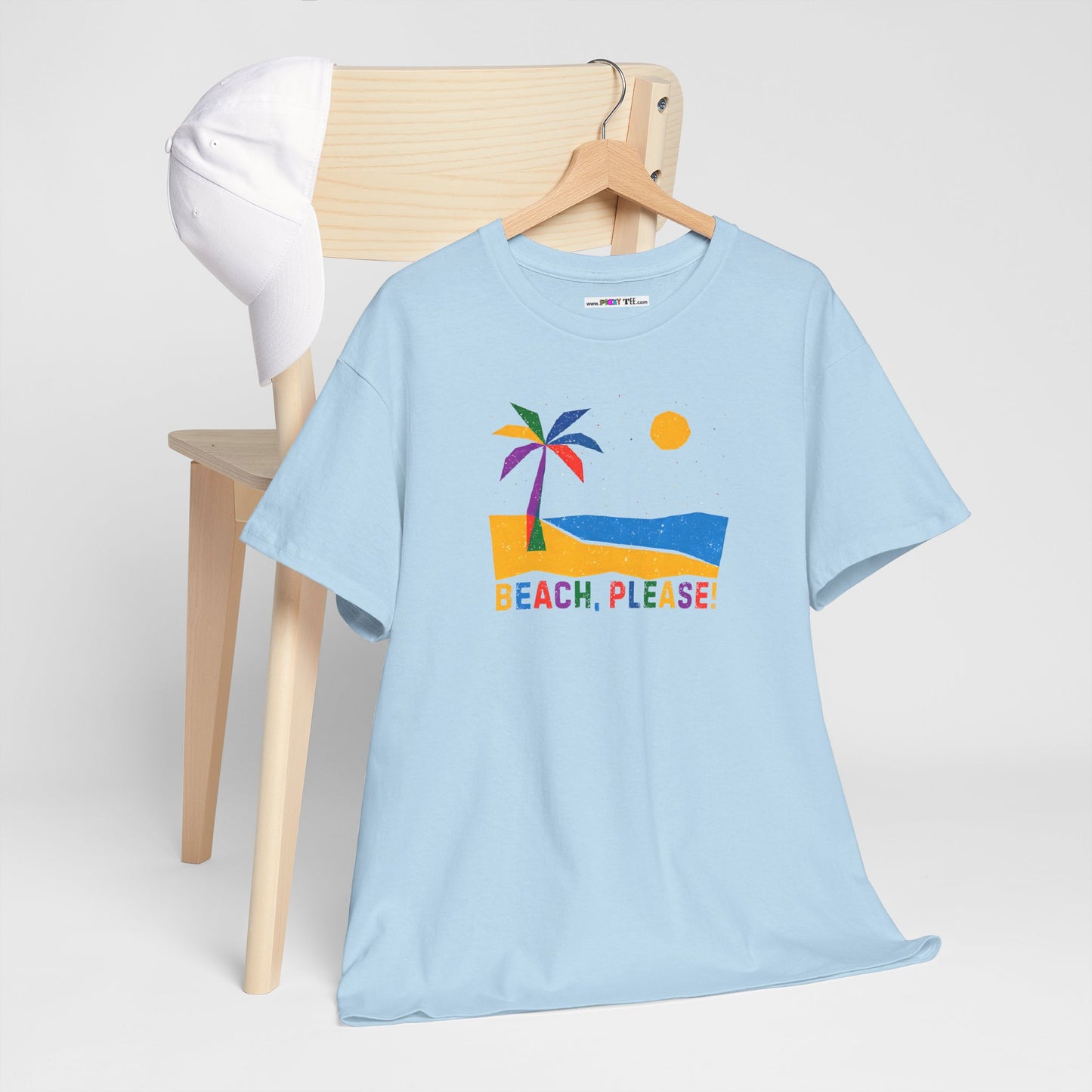 BEACH, PLEASE! Unisex Heavy Cotton Tee