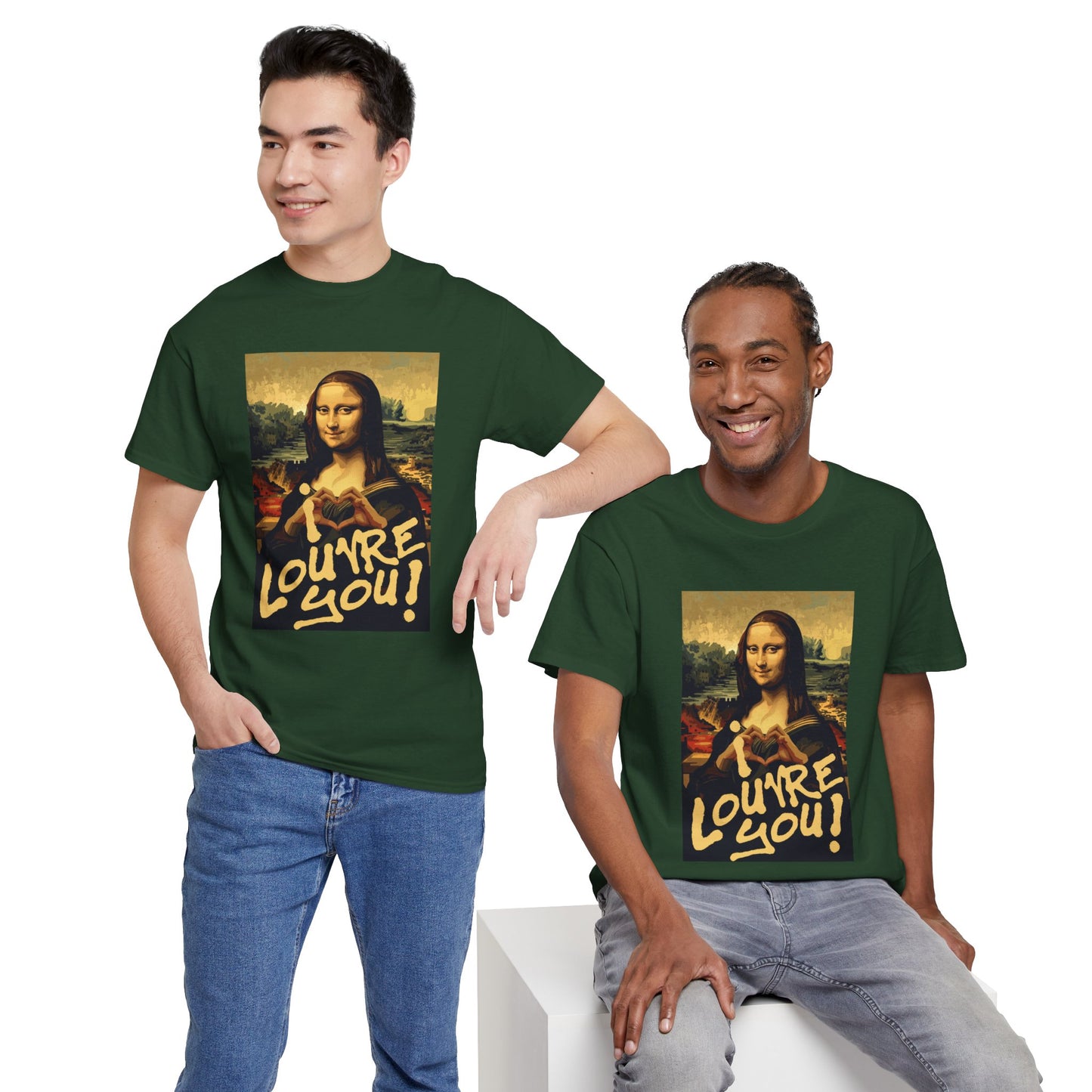 I LOUVRE YOU! Unisex Heavy Cotton Tee