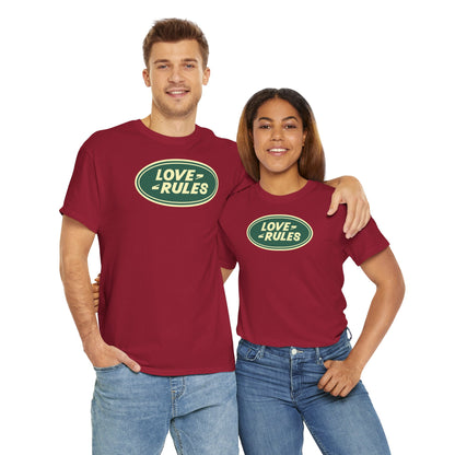 LOVE RULES Unisex Heavy Cotton Tee