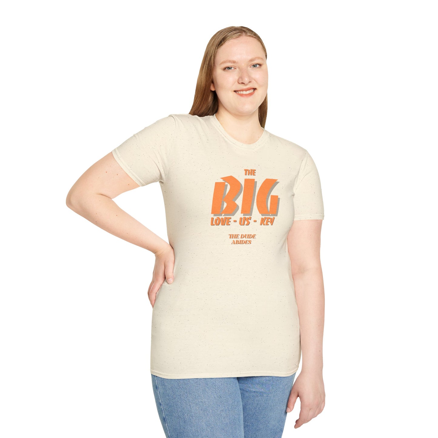 THE BIG LOVE-US-KEY Unisex Softstyle 100% Cotton T-Shirt