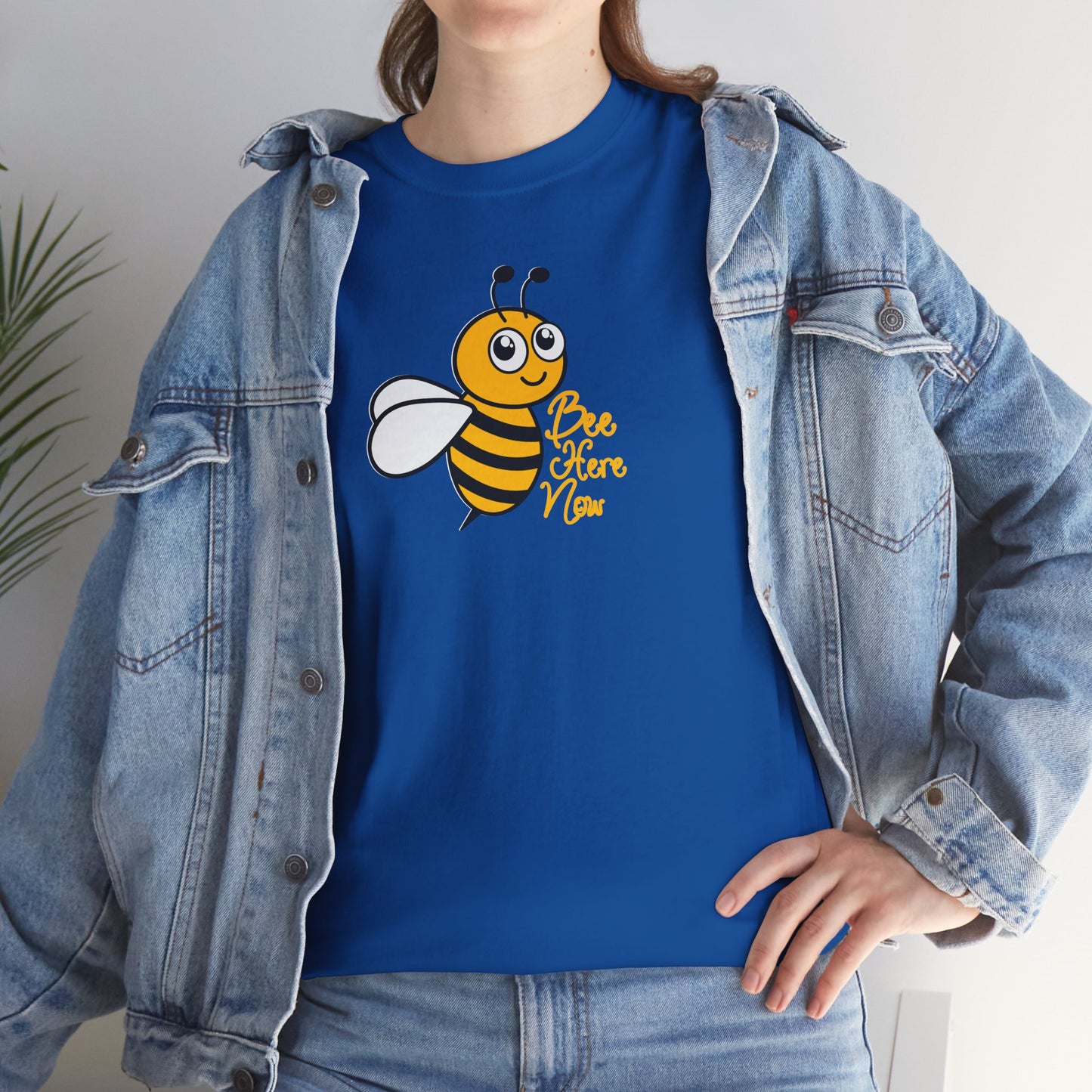 Bee Here Now Unisex Heavy Cotton Tee