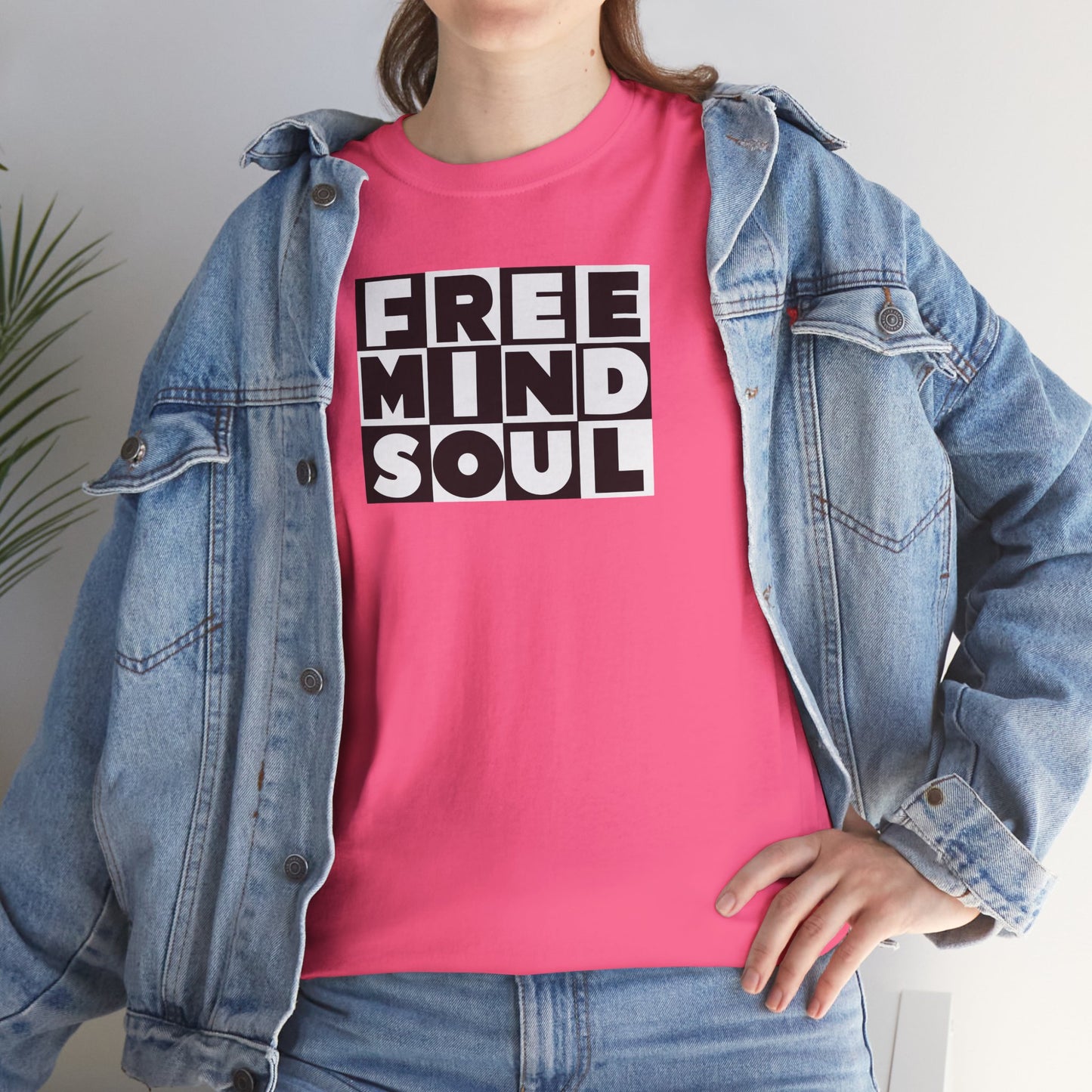 FREE MIND SOUL Unisex Heavy Cotton Tee