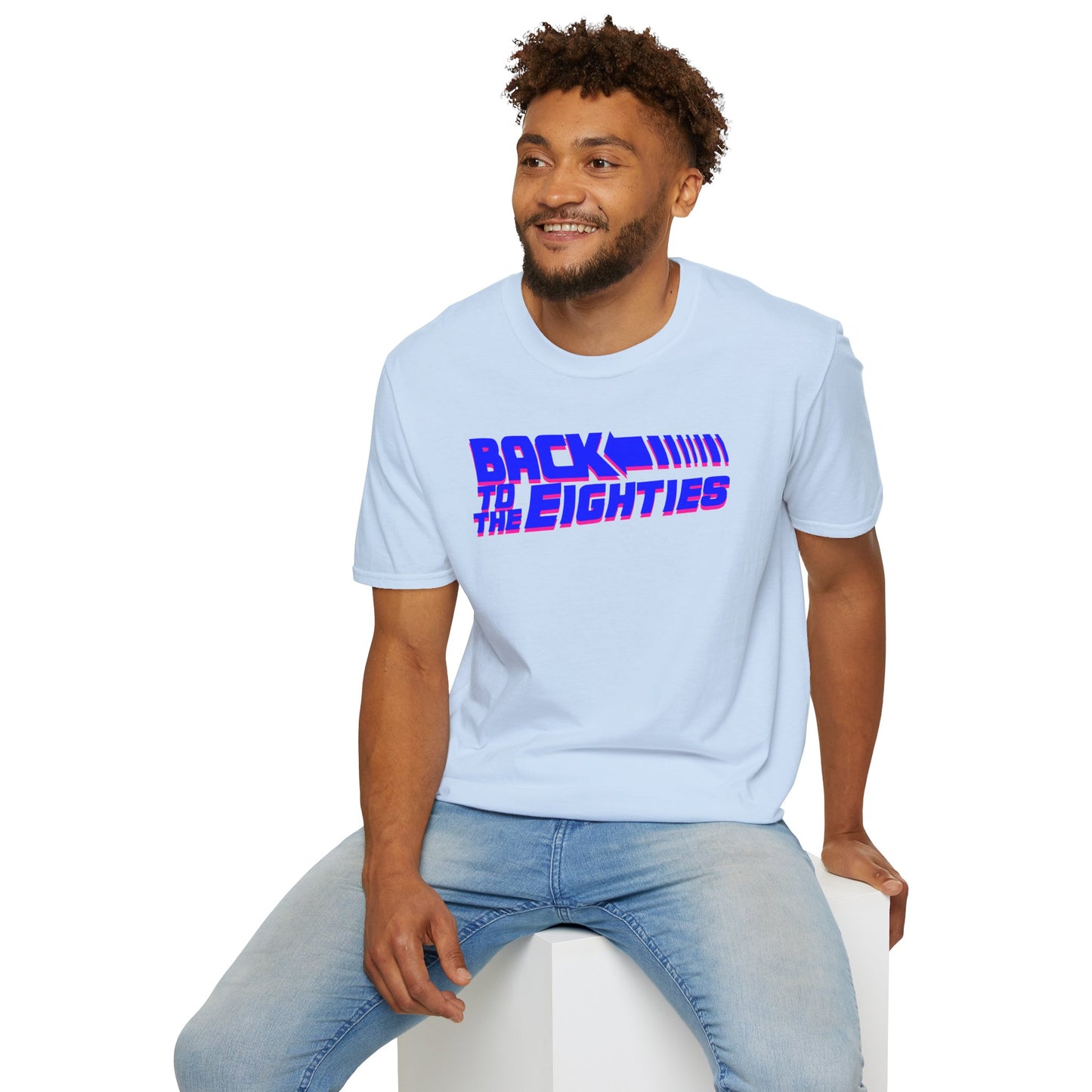 BACK TO THE EIGHTIES Unisex Softstyle 100% Cotton T-Shirt