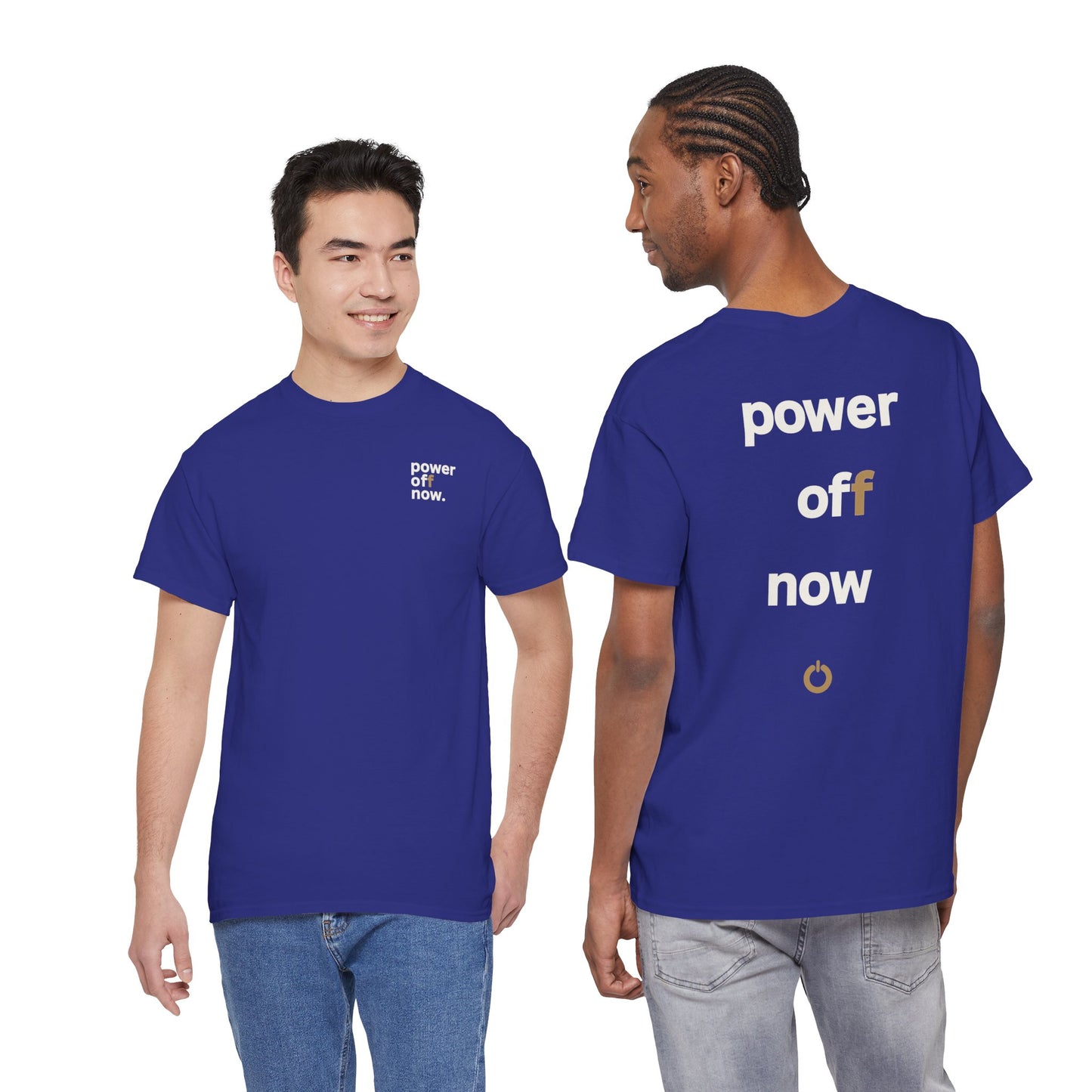 power off now Unisex Heavy Cotton Tee