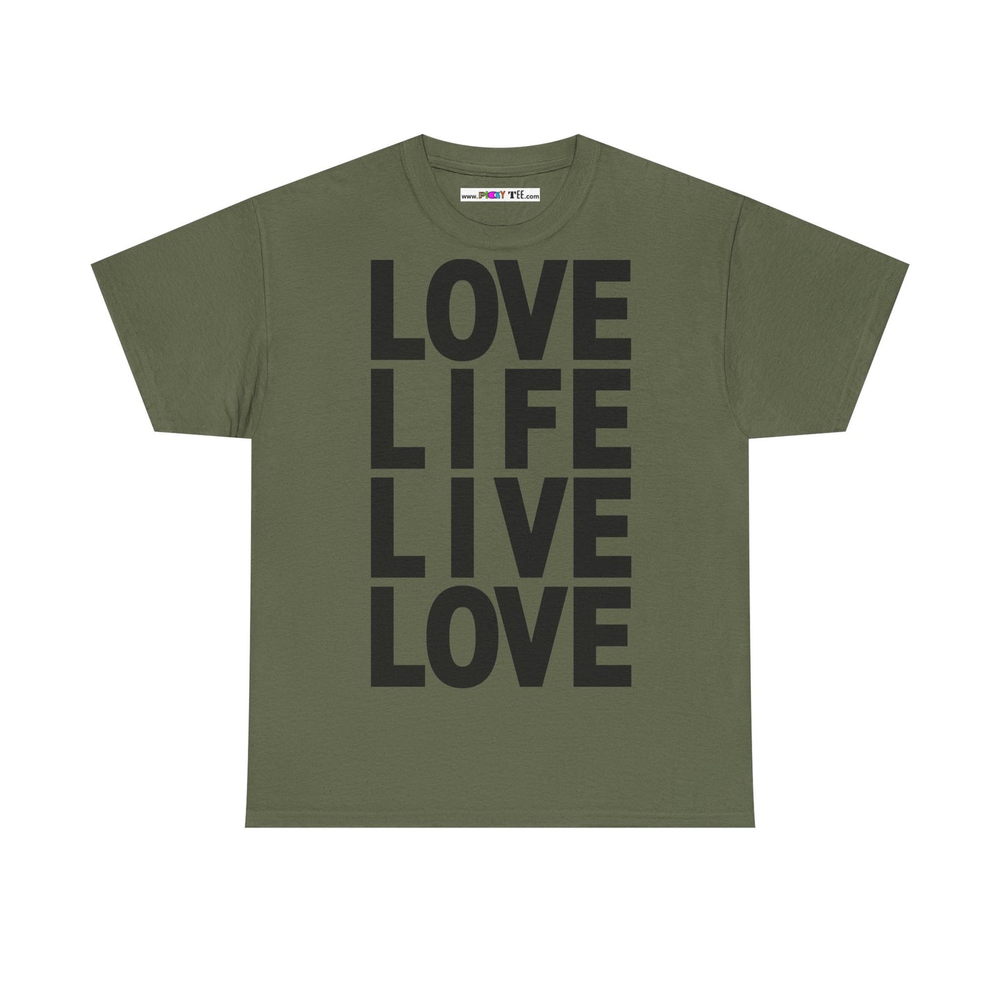 LOVE LIFE LIVE LOVE Unisex Heavy Cotton Tee