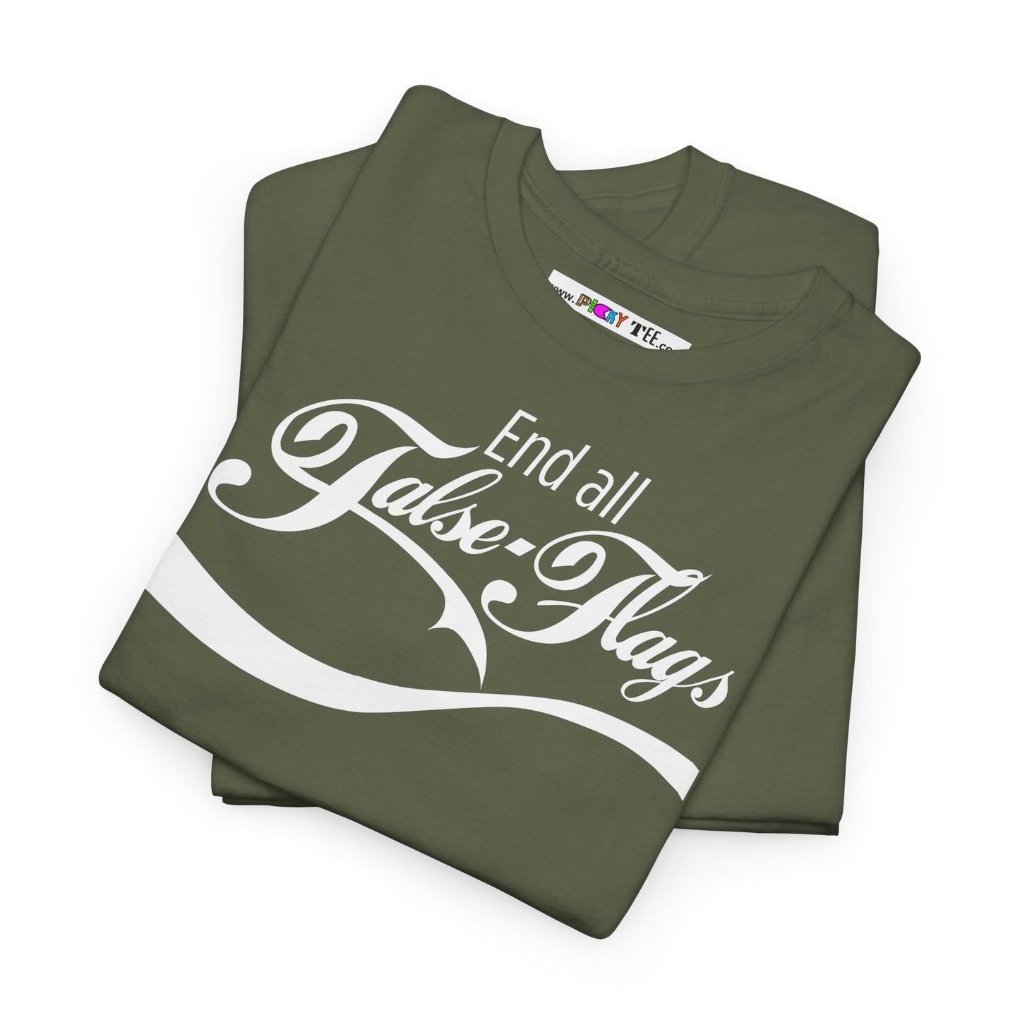 End all False Flags Unisex Heavy Cotton Tee