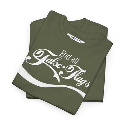 End all False Flags Unisex Heavy Cotton Tee