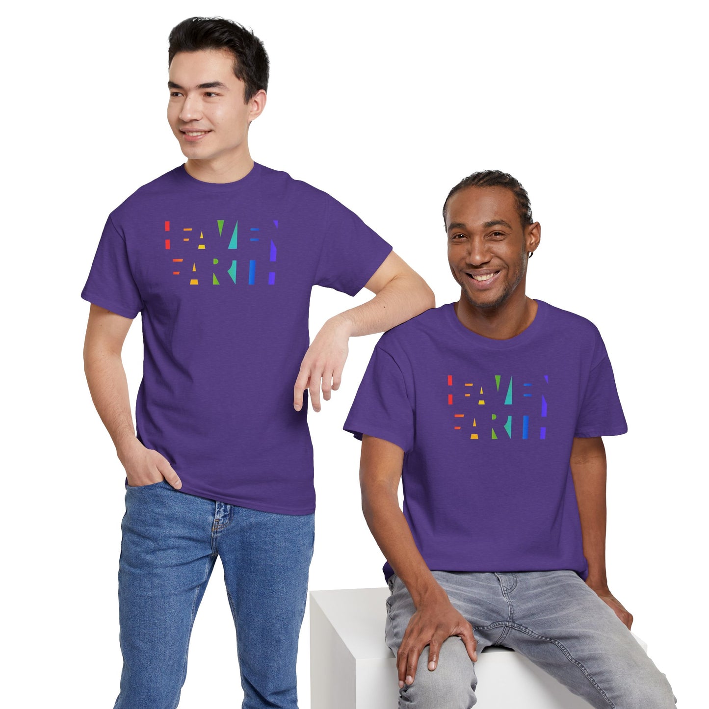 HEAVEN ON EARTH Unisex Heavy Cotton Tee — here now.