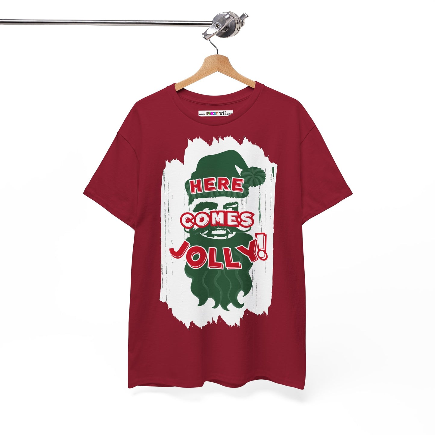 HERE COMES JOLLY!  Unisex Heavy Cotton Tee