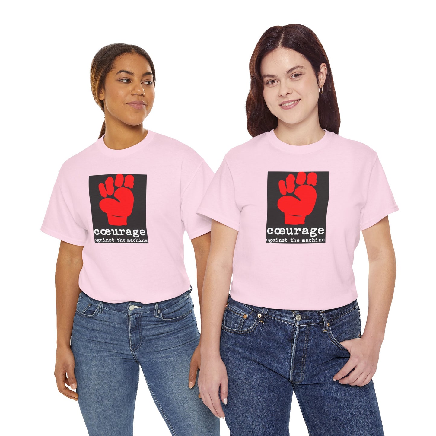 cœurage against the machine Unisex Heavy Cotton Tee