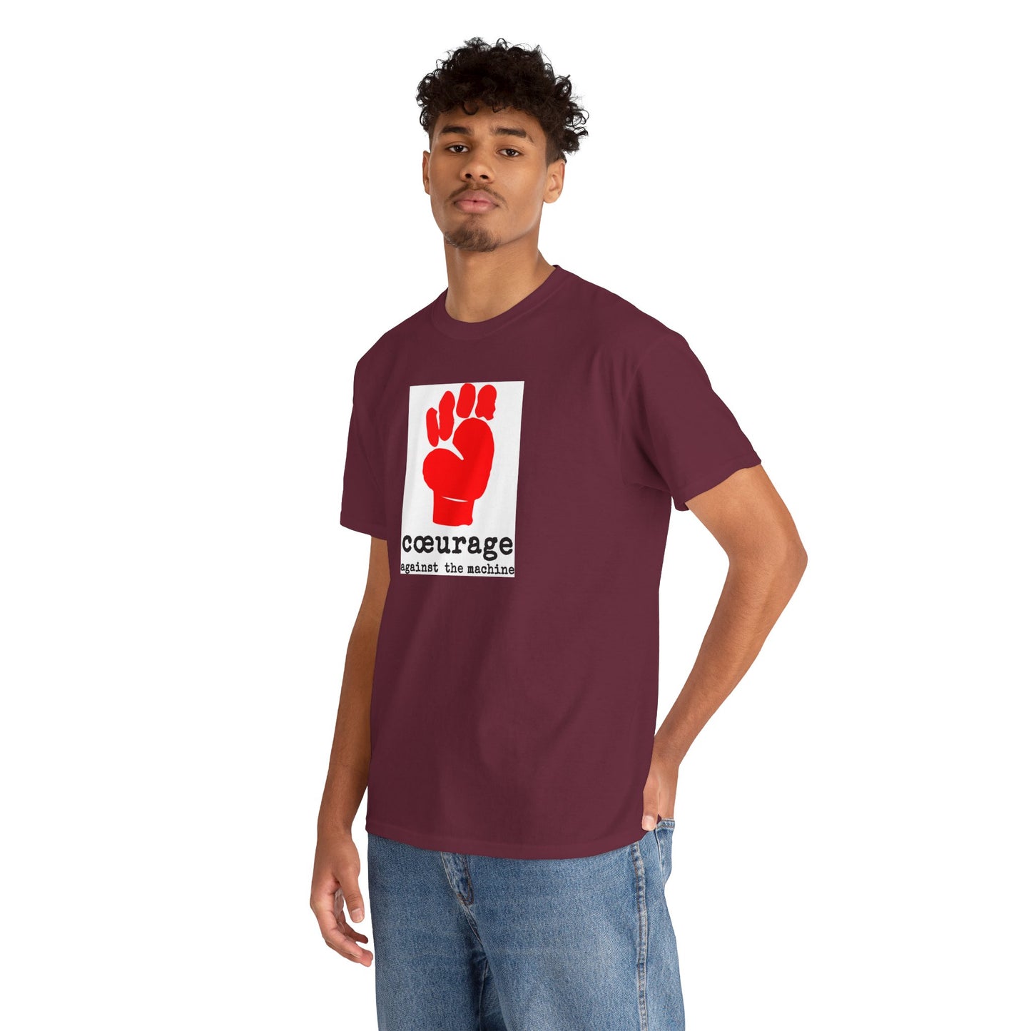 cœurage against the machine Unisex Heavy Cotton Tee