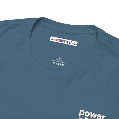 power off now Unisex Heavy Cotton Tee