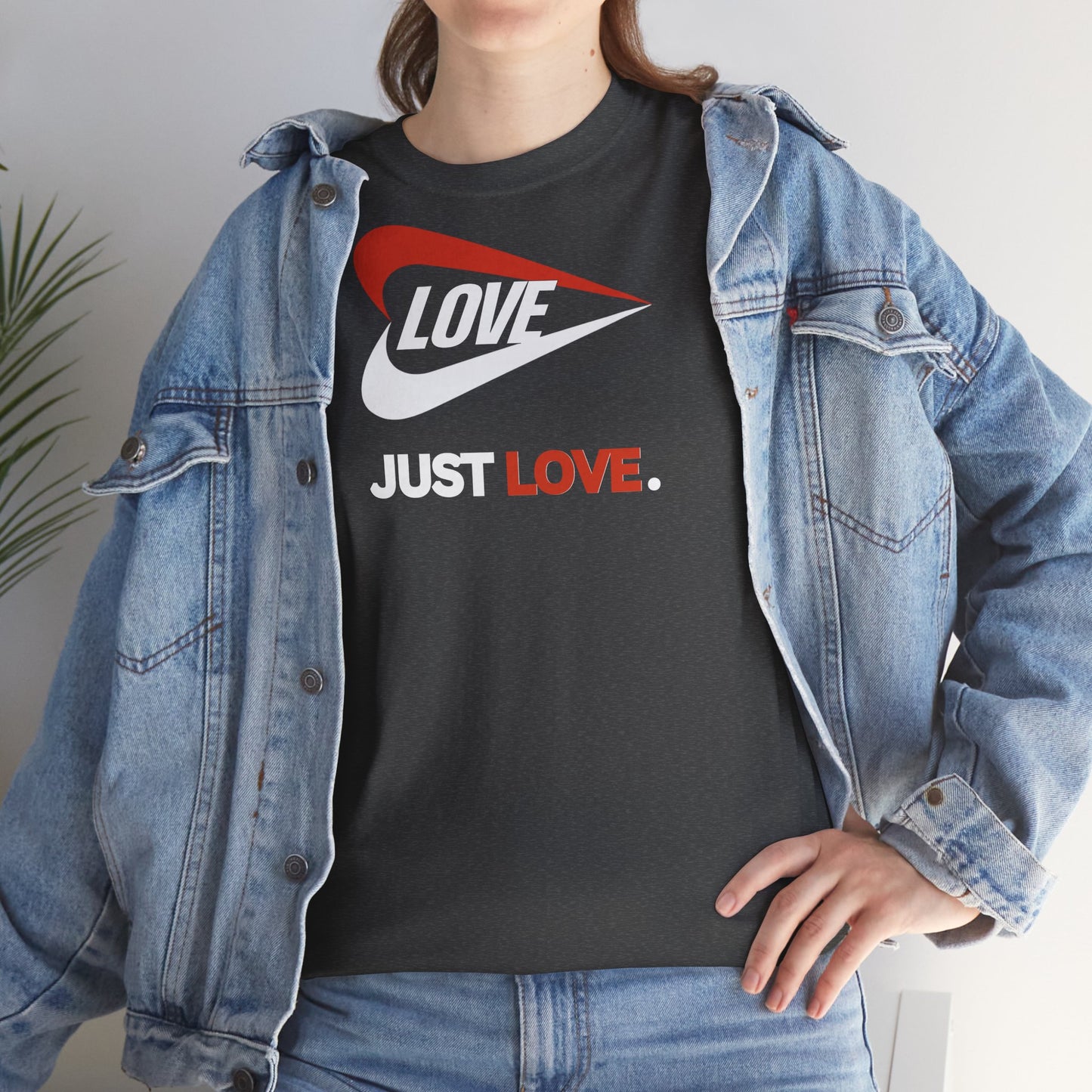 LOVE JUST LOVE. Unisex Heavy Cotton Tee