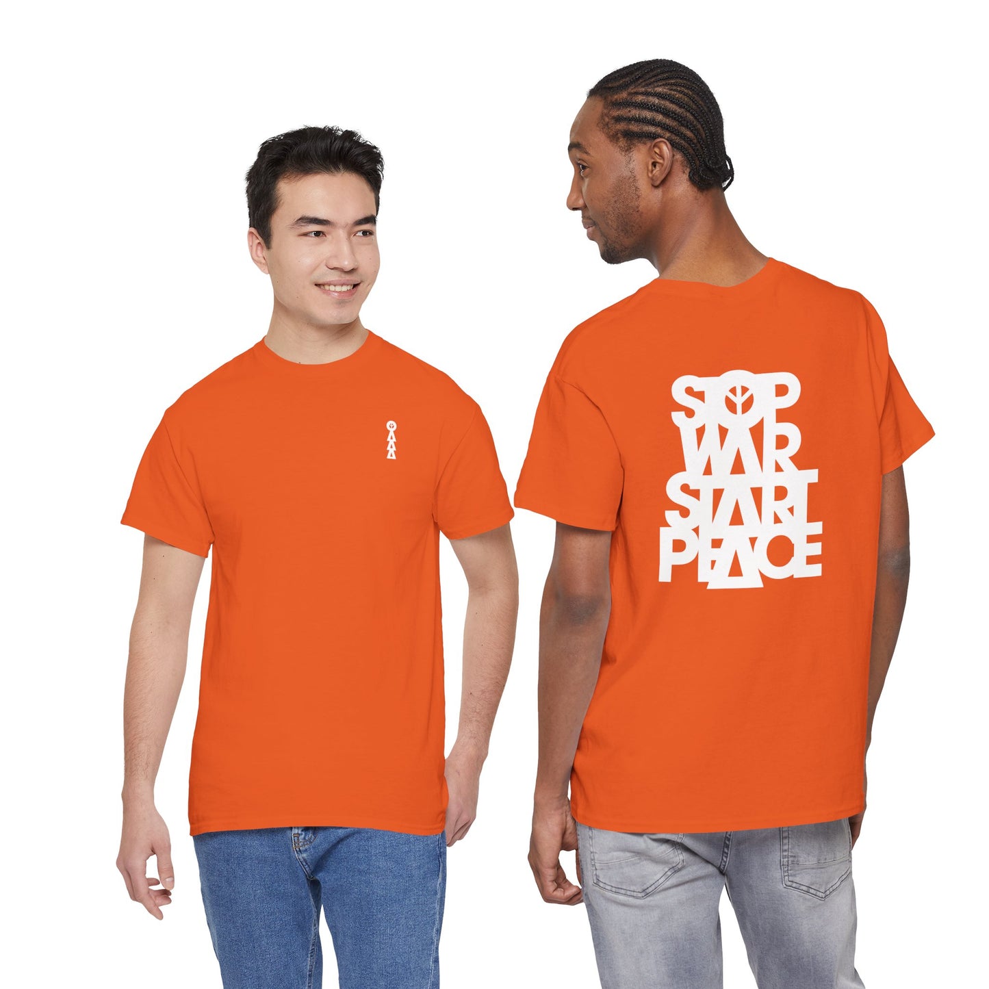 STOP WAR START PEACE Unisex Heavy Cotton Tee