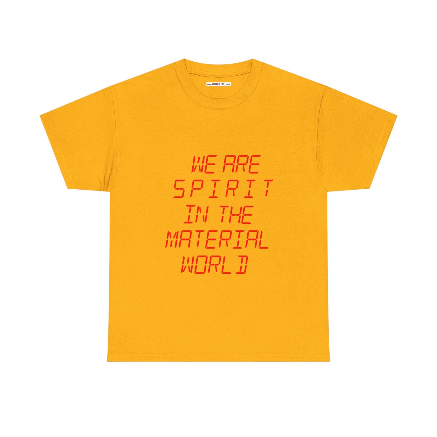 WE ARE SPIRIT IN THE MATERIAL WORLD Unisex Softstyle 100% Cotton T-Shirt