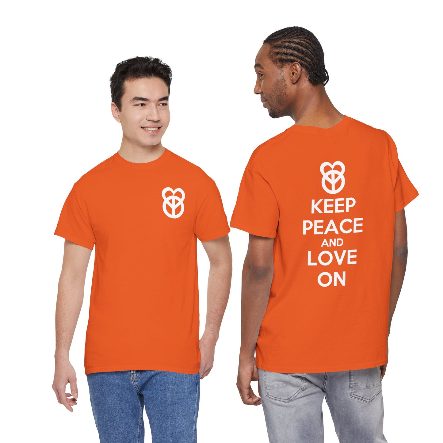 KEEP PEACE AND LOVE ON Unisex Heavy Cotton Tee