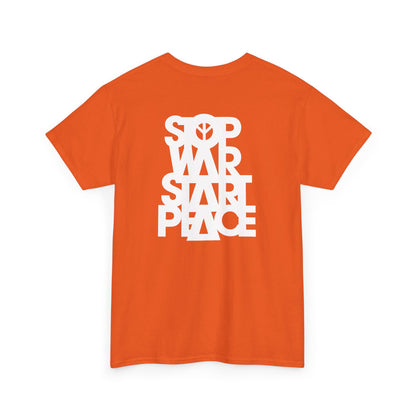STOP WAR START PEACE Unisex Heavy Cotton Tee