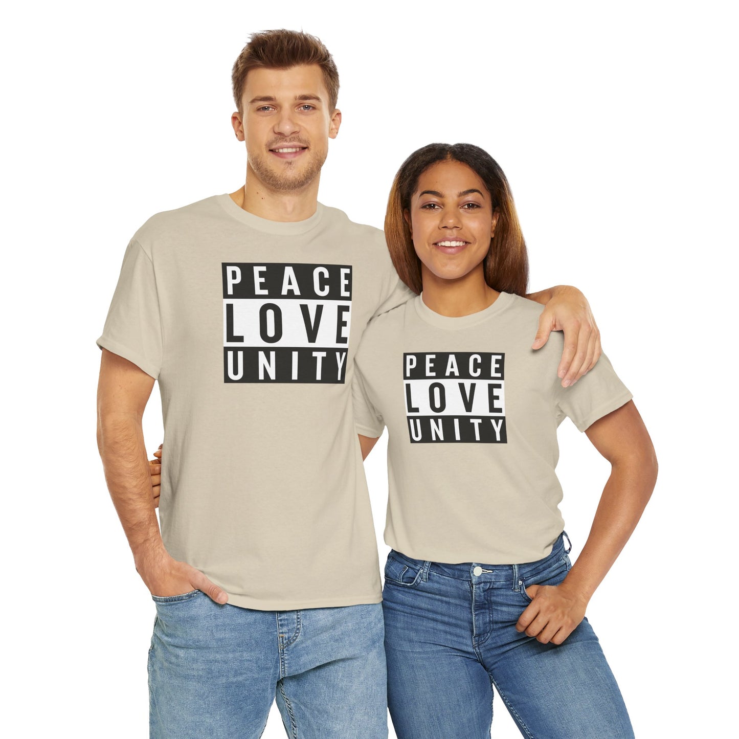 PEACELOVEUNITY Unisex Heavy Cotton Tee