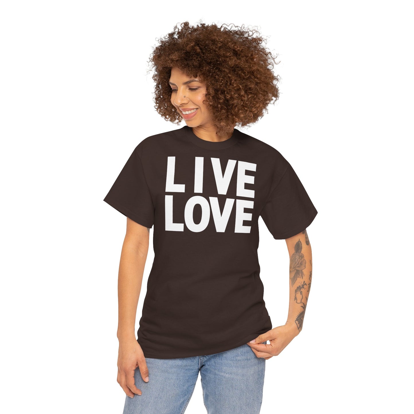 LIVE LOVE Unisex Heavy Cotton Tee