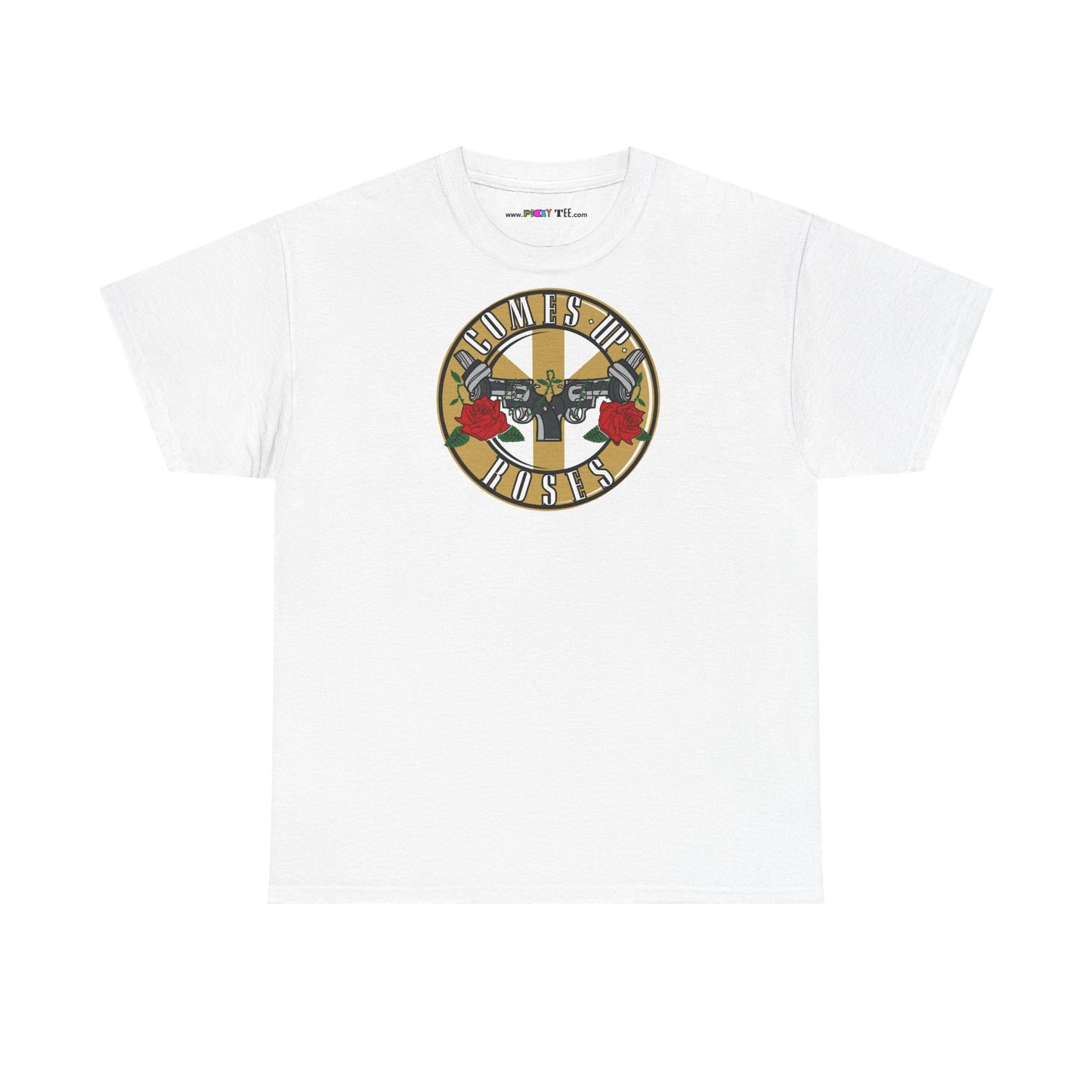 COMES UP ROSES Unisex Heavy Cotton Tee
