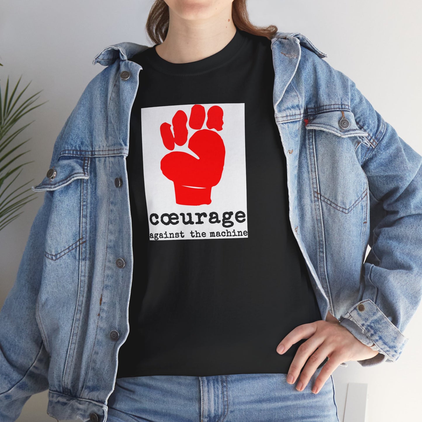 cœurage against the machine Unisex Heavy Cotton Tee