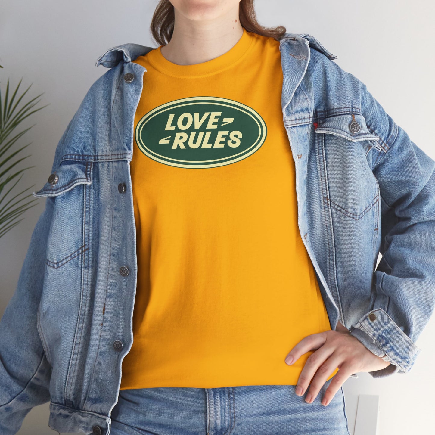 LOVE RULES Unisex Heavy Cotton Tee