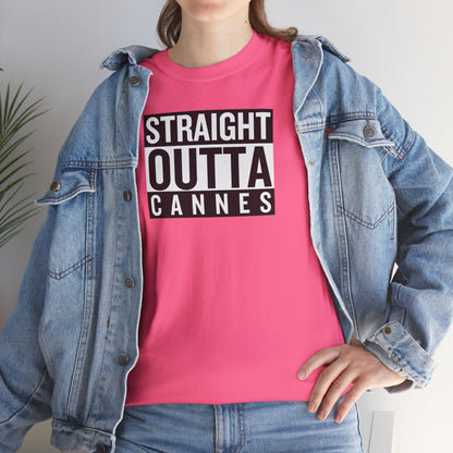 STRAIGHT OUTTA CANNES Unisex Heavy Cotton Tee