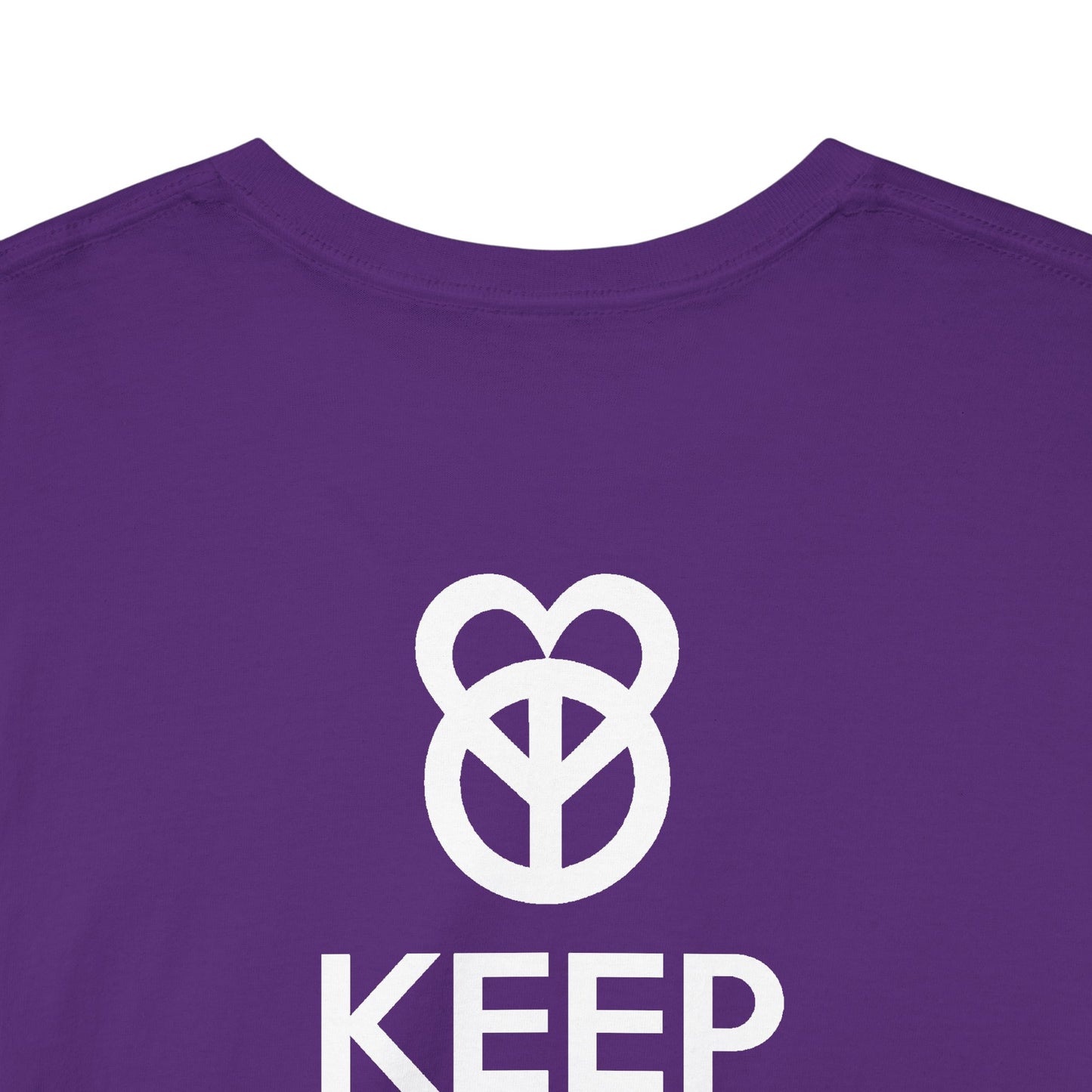 KEEP PEACE AND LOVE ON Unisex Heavy Cotton Tee