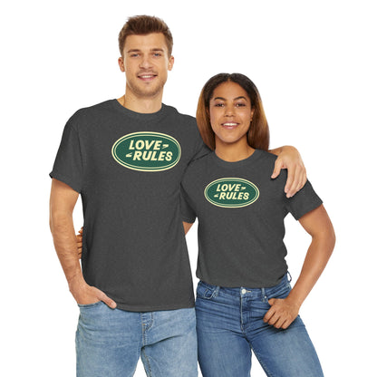 LOVE RULES Unisex Heavy Cotton Tee