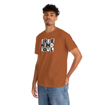 FREE MIND SOUL Unisex Heavy Cotton Tee