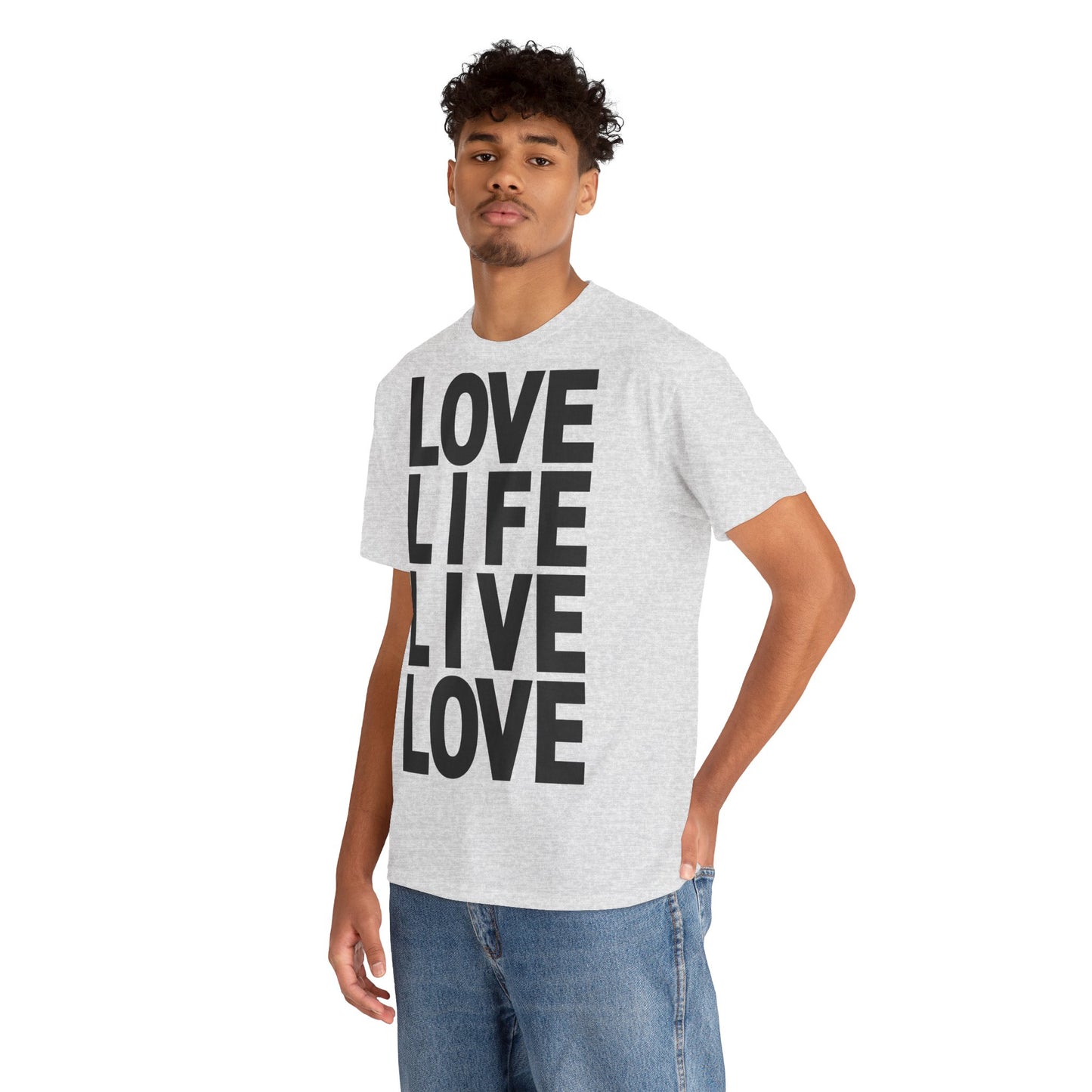 LOVE LIFE LIVE LOVE Unisex Heavy Cotton Tee