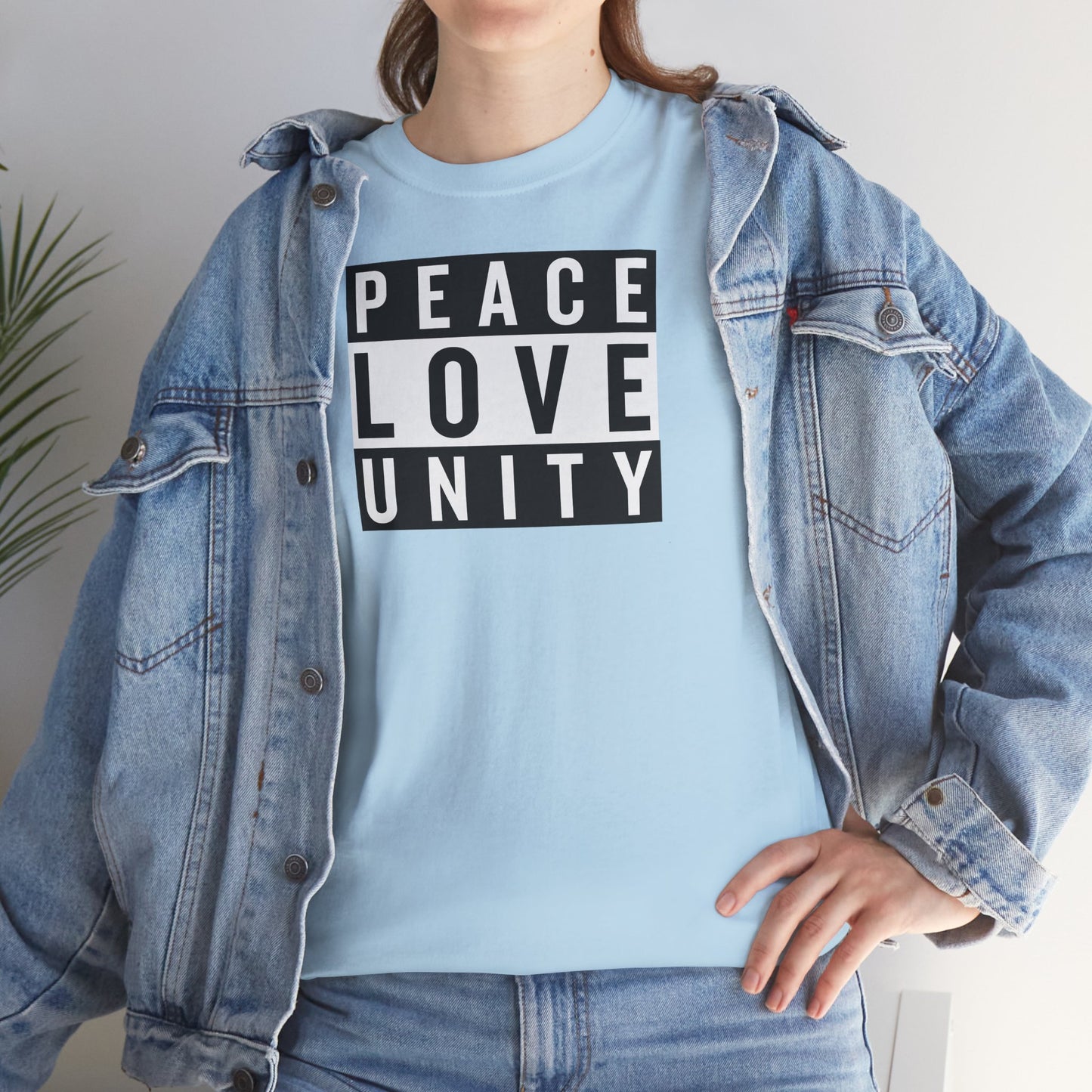 PEACELOVEUNITY Unisex Heavy Cotton Tee
