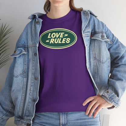 LOVE RULES Unisex Heavy Cotton Tee